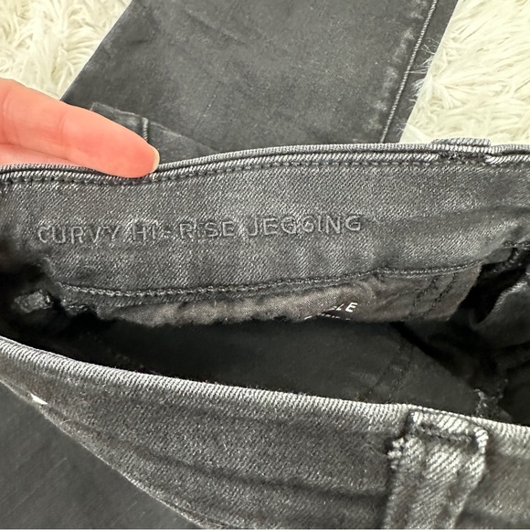 American Eagle Black Curvy Hi-Rise Jeggings 10 Short - Picture 7 of 7
